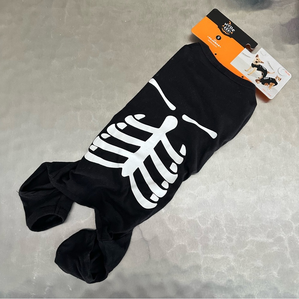 Pet Halloween skeleton pajamas